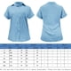 thumbnail image 2 of Camisa Blusa básica para mujer Blusa de lino de algodón con traje de vacaciones con bolsillo (Azul M) Cgtredaw Azul T M para Mujer, 2 of 8