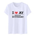 thumbnail image 4 of Gibobby Playera de Manga Corta Casual Suave Camiseta manga corta con cuello redondo y estampado divertidas para el día San Valentín para mujer(Blanco,G), 4 of 5