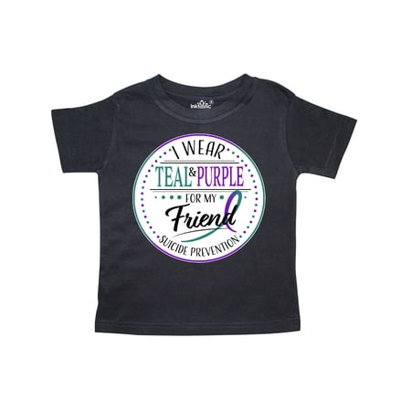

Inktastic Suicide Prevention- I Wear Teal and Purple for My Friend Gift Toddler Boy or Toddler Girl T-Shirt
