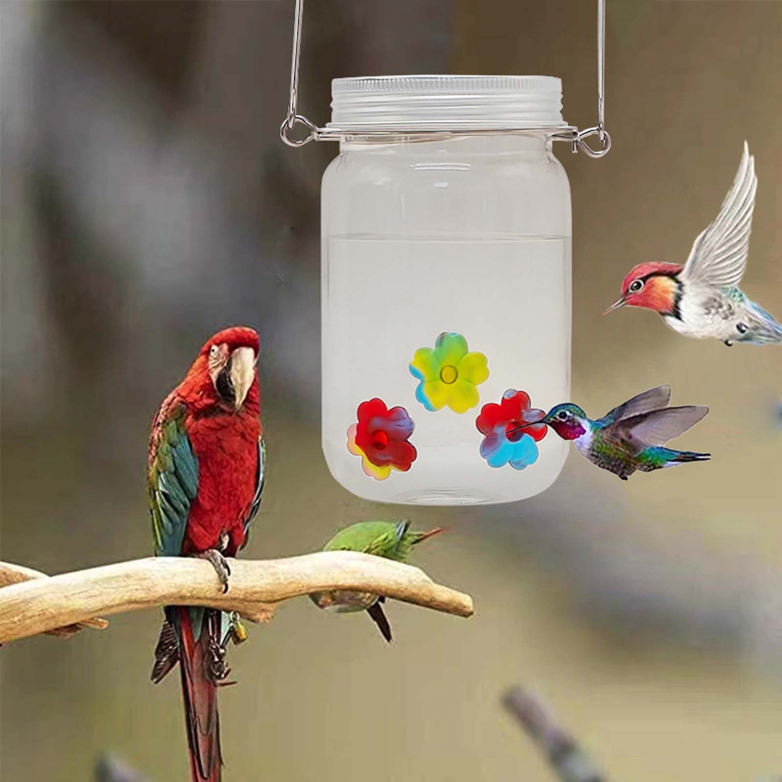 EUDIDV Suet Bird Feeder Water Feeder Hanging Transparent Cup Hummingbird Feeder Bird Feeder Avian Feast Station