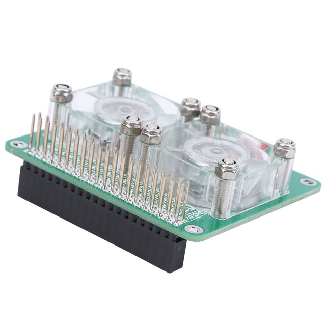 Refrigerador Del Disipador De Calor, Ventilador De Refrigeración Dual Quince Colores RGB Alto Brillo Ajustable Para Raspberry Pi ANGGREK FH1013