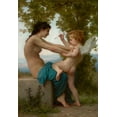 thumbnail image 2 of Bouguereau, William-Adolphe 18x24 Black Ornate Wood Framed with Double Matting Museum Art Print Titled - A Young Girl Defending Herself against Eros, 2 of 4