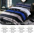 thumbnail image 6 of Beartech 3 Pcs American Flag Bedding Set Queen Size Holiday American Flag Duvet Cover American Flag Quilt Cover BLue Black Gray Stripe Independence Day Decor, 6 of 9
