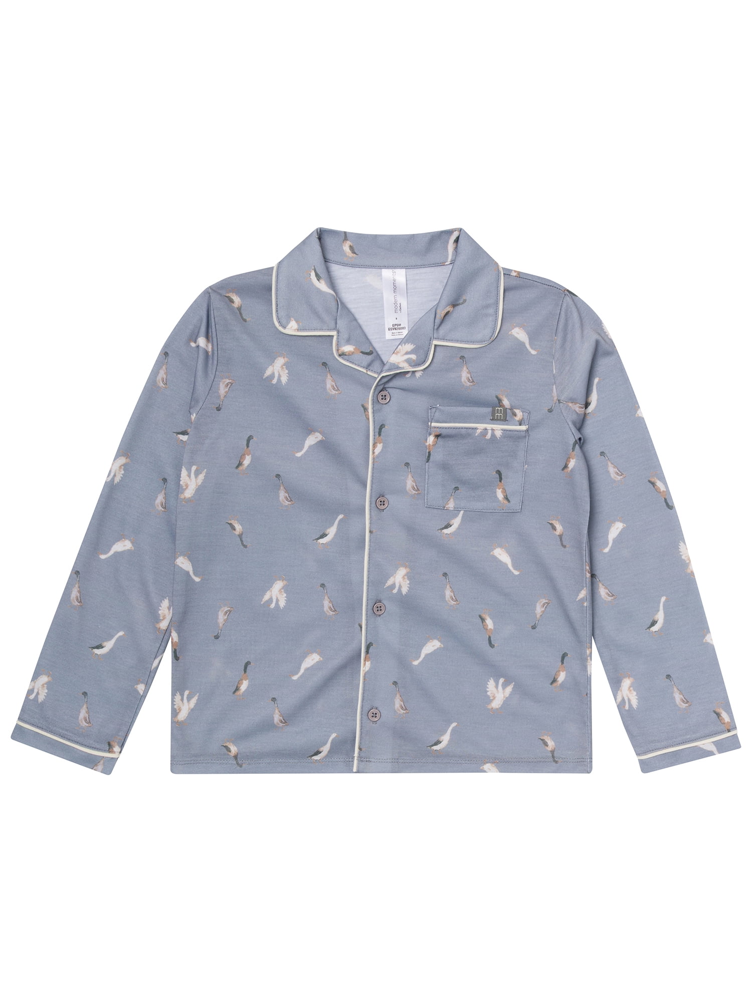 Modern Moments by Gerber Boy Coat Long Sleeve Pajama Set, 2-Piece, Sizes 6 - 12 Kids
