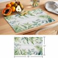 thumbnail image 6 of Summer Eucalyptus Placemats Set of 2, Leaf Plant Retro Linen Background Non-Slip Place Mats Washable Table Mats for Kitchen Dining Table Decorations Indoor/Outdoor, 6 of 9