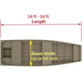 thumbnail image 2 of Boat Cover 14' to 16' V & Tri Hull, Bass 90'' Grey, 2 of 8