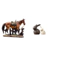 thumbnail image 1 of Majestuoso conjunto de esculturas de resina de con forma de caballo y conejo para decoración del hogar, oficina, sala de estar, escritorio,, 1 of 8