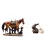 thumbnail image 1 of Majestuoso conjunto de esculturas de resina de con forma de caballo y conejo para decoración del hogar, oficina, sala de estar, escritorio,, 1 of 8