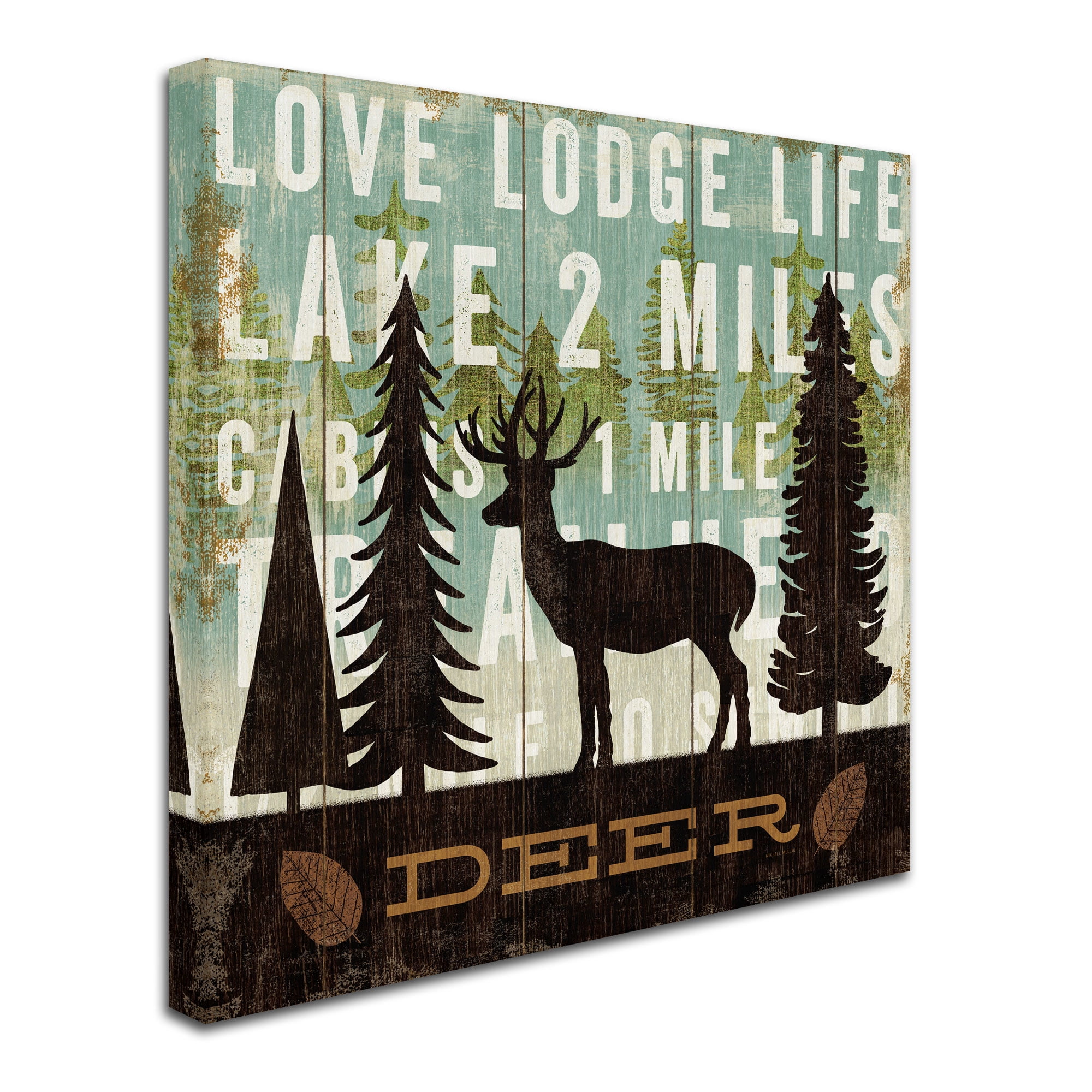 Trademark Fine Art "Simple Living Deer" Canvas Art by Michael Mullan
