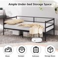 thumbnail image 6 of LIKAFU Twin Daybed Frame, Heavy-Duty Steel Sofa Bed, Platform Mattress Foundation, Multifunctional Day Bed for Living & Guest Room, 6 of 9