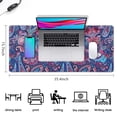 thumbnail image 5 of Long Mouse Pads for Desk,Blue Pioneer Flower and Paisley Pattern Desk Mats on Top Of Desks, Desk Mouse Pad Extra Large with 3mm Non-Slip Base and Stitched Edge for Gaming,Office,Work,Home 35.4"x15.7", 5 of 6
