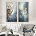 thumbnail image 1 of Designart "Fractal Spiral Cosmic Bliss II" Fractals Framed Wall Art Set Of 2 - Transitional Blue Frame Gallery Set For Office Decor, 1 of 6