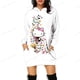 thumbnail image 4 of Vestido de suéter de mujer HELLO KITTY Vestido largo con capucha Vestido con capucha Otoño Anime Estampado de tinte 3D Suéter casual Vestido de suéter sexy para mujer, 4 of 5