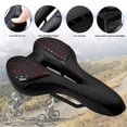 thumbnail image 4 of Selle de vélo respirant en cuir PU coussin coussin de vélo de route confortable selle à vélo d'amortisseur, 4 of 7