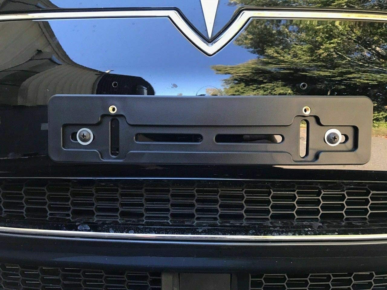 TN TrunkNets Inc License Plate Bumper Mount Holder Bracket for Tesla Model X 2016-2021Tesla Model S 2012-2021
