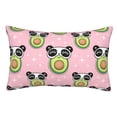 thumbnail image 1 of Balery Panda Avocado Funda de Cojín Estampada, Regalos para Mujeres, Regalos de Amor para Ella, Regalos para Novia o Esposa, Funda de Almohada-16"x24", 1 of 6