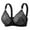 Black, variant on Womens Seamless Bras No Underwire Supportive Wireless Push Up Front Closure Bralette Comfort Bra Yellow 36