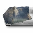 thumbnail image 3 of Clouds Soft Flannel Fleece Throw Blanket, Majestic Rain Storm Clouds over the Sky High Above the Ground Environment Scenery, Cozy Plush for Indoor and Outdoor Use, 70" x 90", Blue White, by Ambesonne, 3 of 6