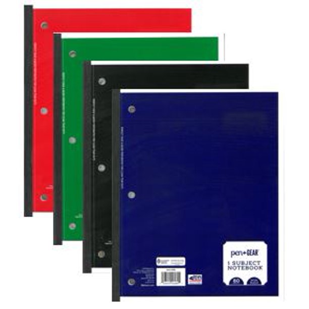 4 Pack Pen+Gear 1 Subject 80 Sheets Composition Notebook, Wide Ruled