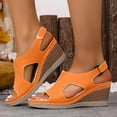 thumbnail image 2 of Dakaela Womens Summer Sandals Slingback Platform Wedge Slides Comfortable Dressy Walking Shoes with Arch Support Size 6-10 Orange, 2 of 7