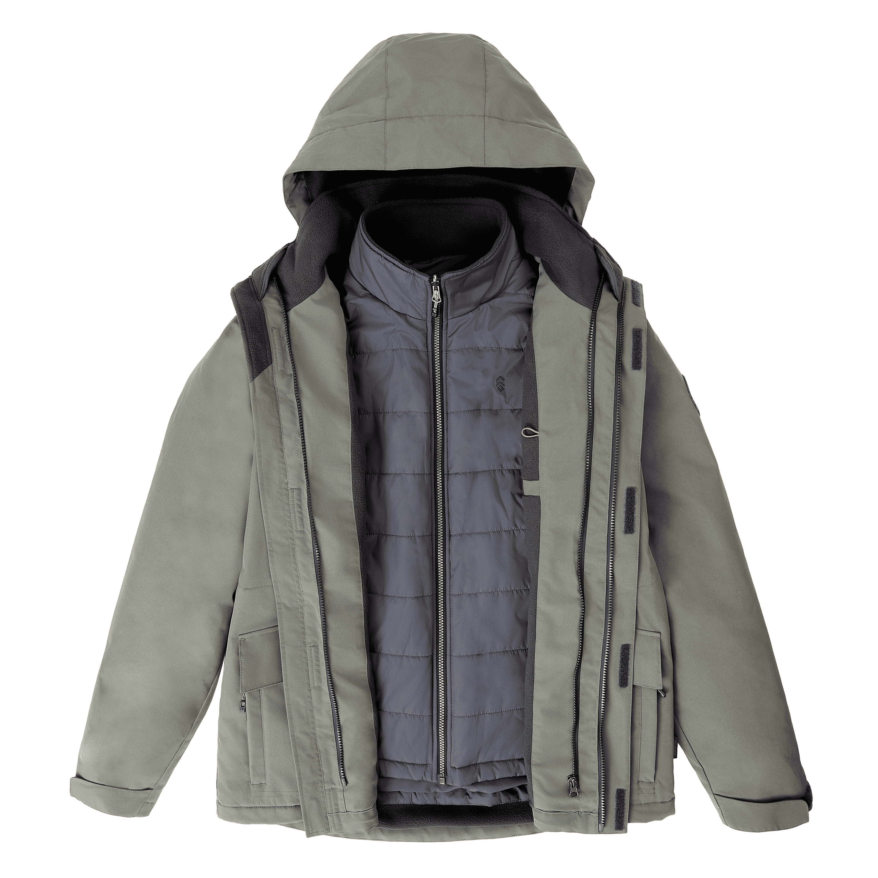 Free Country Men s Ski Patrol 3 in 1 Systems Jacket Pewter M Walmart
