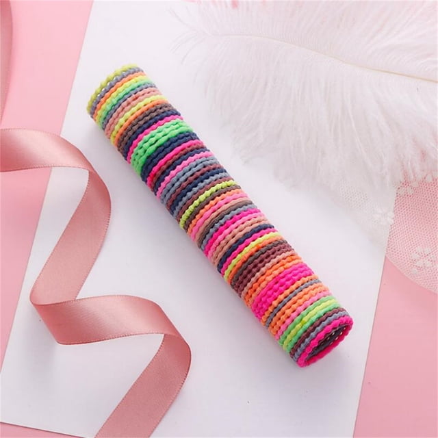 Leodye 1PCS Élastiques Colorés pour Cheveux d'Enfants Design Élastique Attaches Cheveux Quotidiennes Accessoires Coiffure