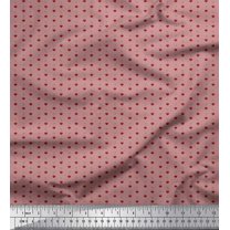 Soimoi Rayon Fabric Heart Shirting Printed Fabric 1 Yard 42 Inch Wide