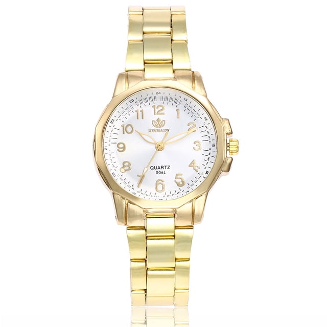 Reloj de cuarzo para mujer, relojes para mujer, reloj de pulsera analógico de cuarzo redondo con correa de acero inoxidable a la moda para mujer, reloj de cuarzo