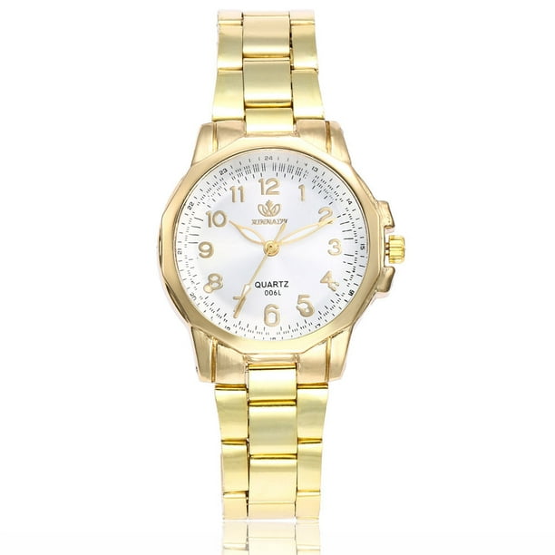 Reloj de cuarzo para mujer, relojes para mujer, reloj de pulsera analógico de cuarzo redondo con correa de acero inoxidable a la moda para mujer, reloj de cuarzo