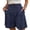 AU22-Dark Blue, variant on Trouser Shorts For Women High Waisted Business Dressy Casual Work Elegant Short Wide Leg Button Down Bottoms With Pockets Light Gray S