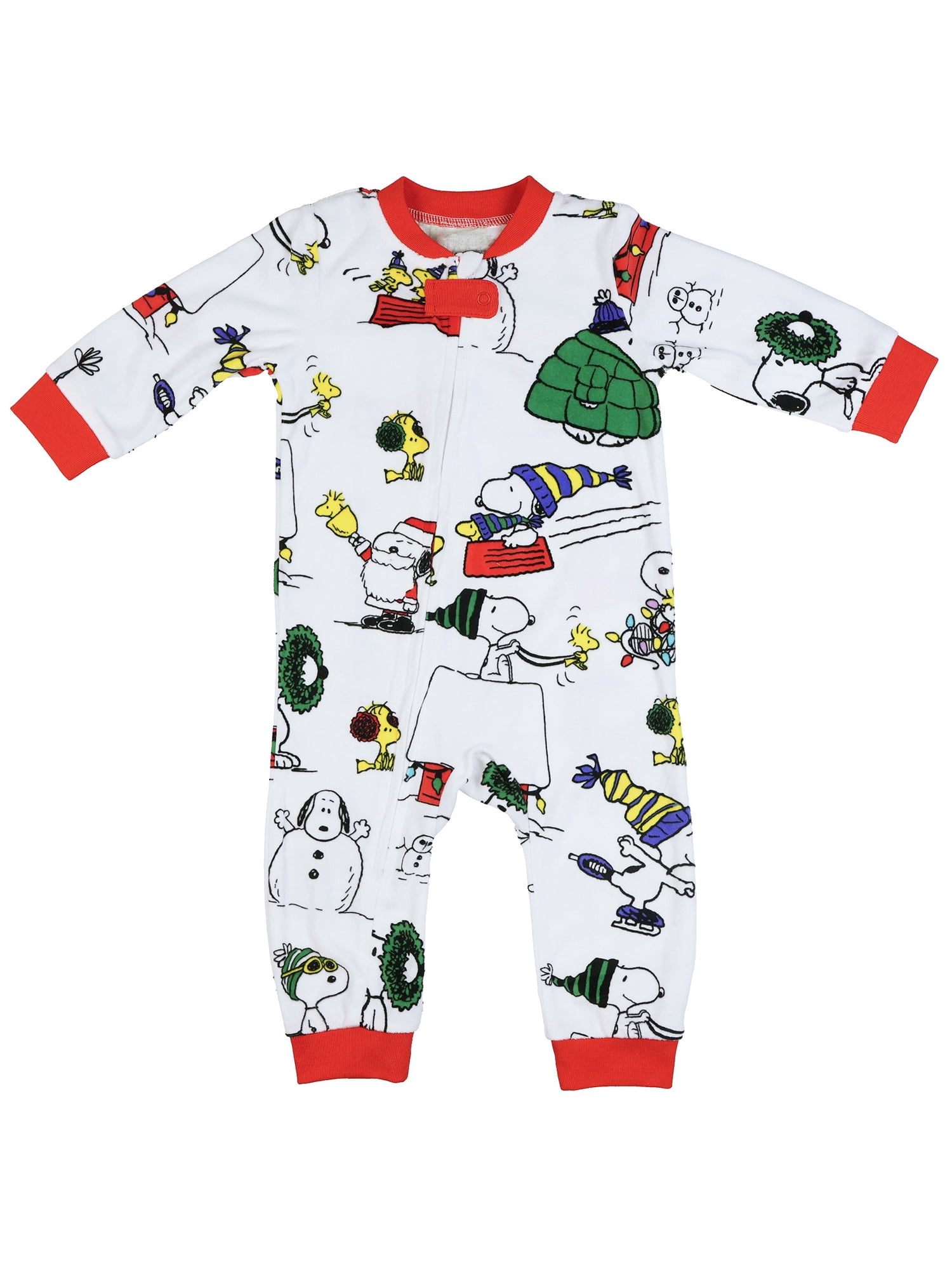 Peanuts Snoopy Infant Unisex Matching Family Pajamas, 1-Piece, Sizes 9M-18M