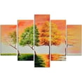 thumbnail image 2 of Omax Decor M 3133 Seasonal Trees Original Oil Painting on Canvas - Set of 5, 2 of 3
