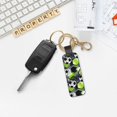 thumbnail image 5 of Wukai Football Print Leather Car Keychain, Universal Key Fob Keychain, Leather Key Chain Holder for Men and Women,360 Degree Rotatable, 5 of 5