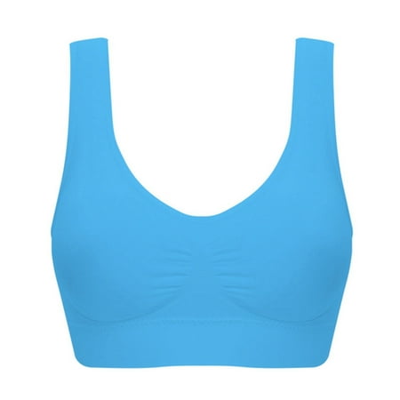 

Sports Bras For Women Full-Coverage Pullover Stretch-Knit Bra Smoothing T-Shirt Bra Wireless Bra Seamless Bra Racerback Sports Bras With Compression Support Embrace Comfort Fit Wirefree Bra