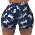 thumbnail image 2 of Fotbe Cute Shark Shorts Sin Costuras – Shorts Deportivos de Cintura Alta para Mujer, Elásticos para Gimnasio, Yoga, Running o Ciclismo-Medium, 2 of 8