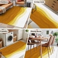 thumbnail image 6 of Orange Gradient Washable Area Rugs 2.7'x5', Watercolor Abstract Orange Gradient Water Ripples Low Pile Throw Living Room Rug Non-Slip Sturdy Edge Binding Carpet for Indoor Entryway Bedside Kitchen, 6 of 9