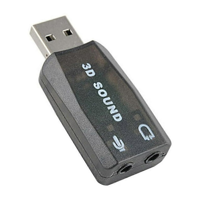 USB Sound Card External Sound Card USB to 3.5Mm Stereo Audio Adapter for Win 7 8 Android Speaker Lap