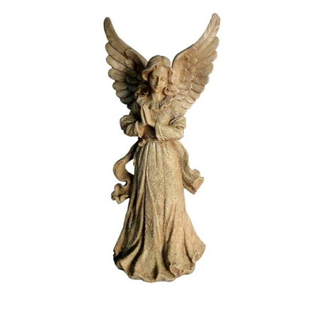 Hi-Line Gift Ltd. Sand Finish Angel Stand W/Wings Up