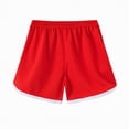 thumbnail image 5 of NIEWTR Girls Color Block Drawstring Shorts Lightweight Playful Shorts Durable Full Coverage Wear(Red,2-3 Years), 5 of 9