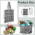 thumbnail image 5 of Rustic Style Nordic Stripes Fabric Grocery Bag - Machine Washable Eco-Friendly Foldable Shopping Tote, 5 of 5
