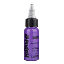Radiant Colors Tattoo Ink - Tattooing Inks Fluid Vegan Pigments One Ounce - LAVENDER 1oz