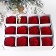 thumbnail image 4 of Bolas de terciopelo para decoración navideña, adornos de bolas de Navidad, bolas de árbol resistentes y de colores vivos, bolas de terciopelo para árboles de Navidad, 4 of 5