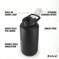 thumbnail image 6 of Zulu Goals 64oz Half Gallon Stainless Steel Jug Water Bottle, Black, 6 of 7