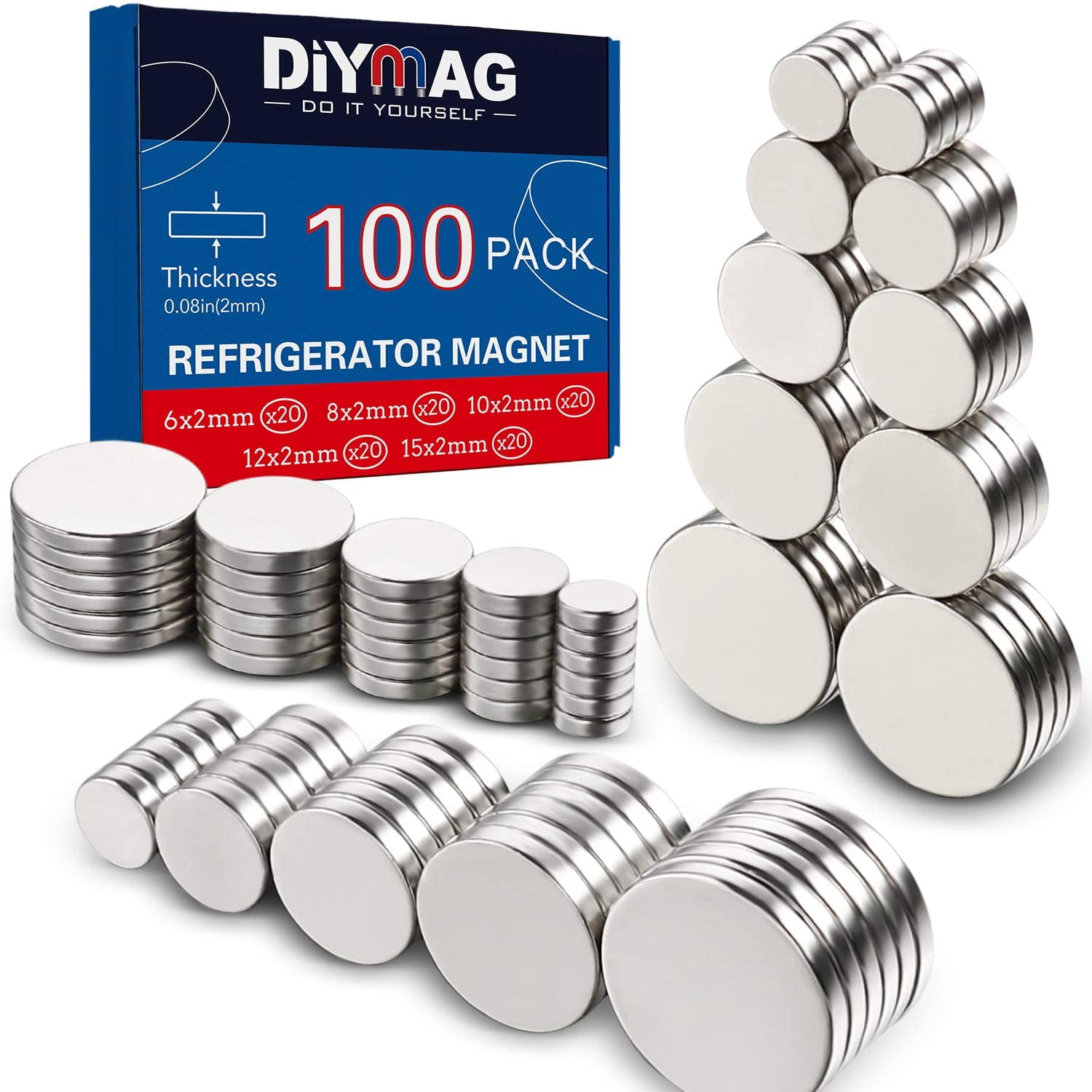 25 Magnets 8x2 mm Neodymium Disc strong round magnet 8mm dia x 2mm craft fridge 