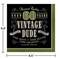 thumbnail image 2 of Servilletas Vintage Dude 60 cumpleaños 48 unidades, 2 of 2