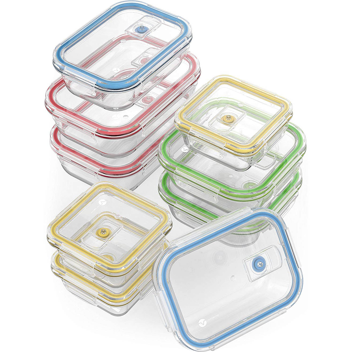 Vremi Plastic Cereal Containers Storage Set with Lids - 2 Pack BPA