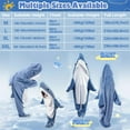 thumbnail image 2 of Shark Blanket Adult Boys Girls, Shark Onesie Hoodie Wearable hark Sleeping Bag, Soft Cozy Onesie Costume Gift, 2 of 6