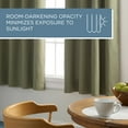 thumbnail image 6 of TOWN & COUNTRY BASICS Bertram Solid Linen Texture Indoor Curtains, Room Darkening with Energy Efficient Lining, Grommet Top, 2-Pack Set, Sage Green, 50"x63", 6 of 9