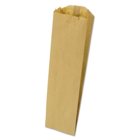 General 40032 3.75 in. x 2.25 in. x 11.25 in. Pint Size Grocery Paper Bags for Liquor Takeout - Natural (500/Bundle)