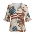 thumbnail image 4 of MuXiKeJi Clothes 250 Anniversary USA Shirt Women,4th of July T-Shirt America Flag Tops Eagles Print Patriotic Independence Day Shirts, 4 of 4